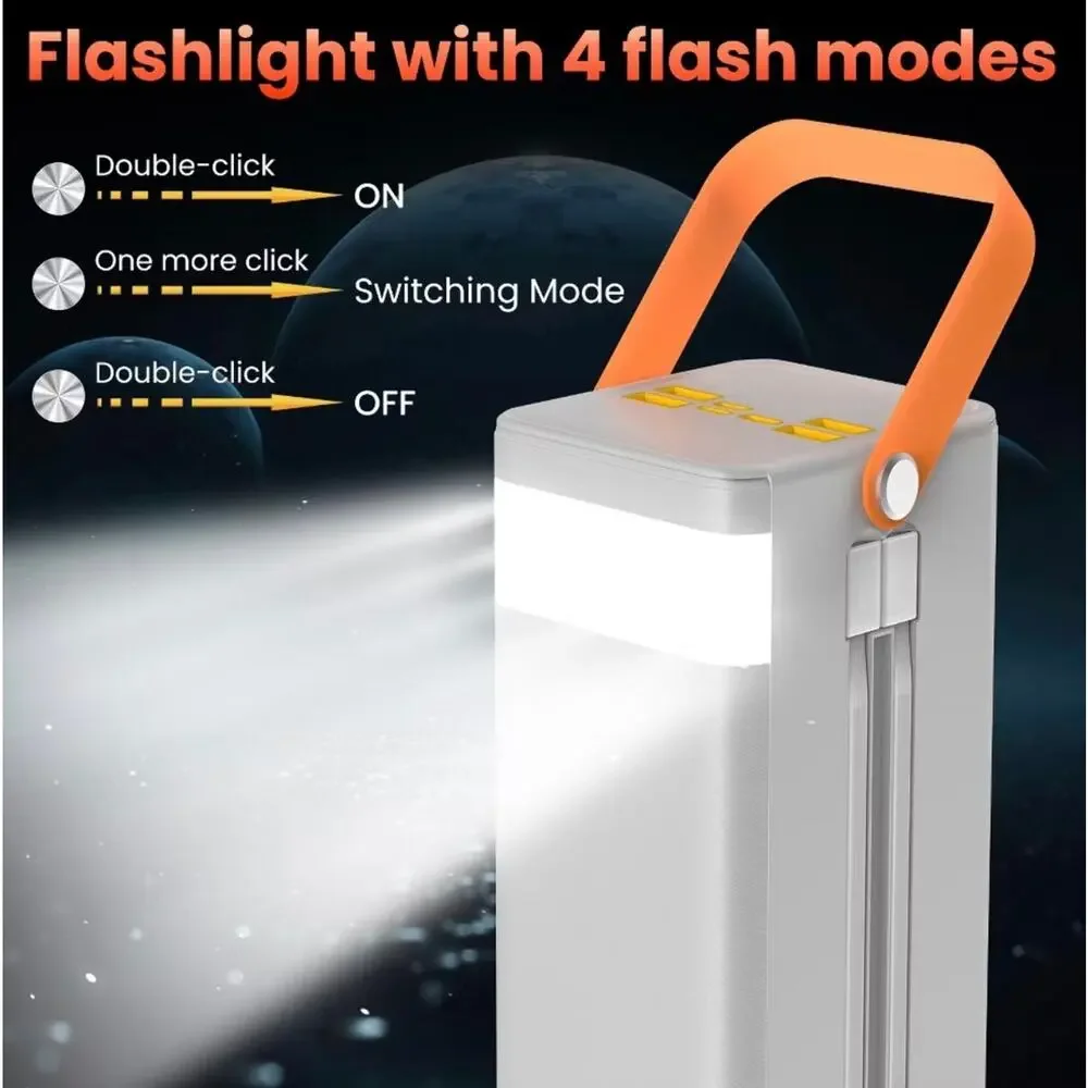 60000mAh Portable Power Bank with LED Light